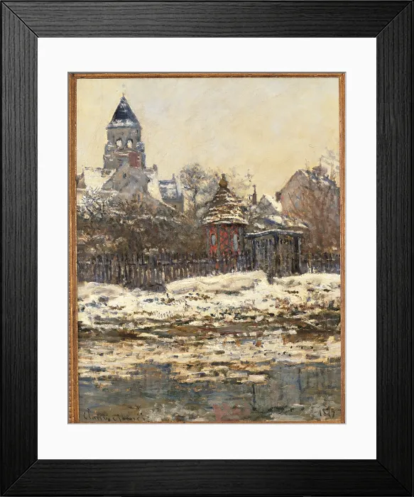 Framed Print : The Church at Vtheuil, by Claude Monet, 1879, 19th Century, oil on canvas, cm 65, 5 x 50, 5 - France, Ile de France, Paris, Muse dOrsay, RF1973-18. All