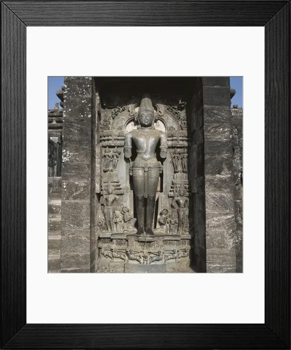 Framed Print : INDIA. ORISSA. Konarak. Sun Temple. Built between 1240 and 1258 by King Narasimha Deva I honoring the god Surya. Statue of God of the sun. Hindu art. Relief on rock