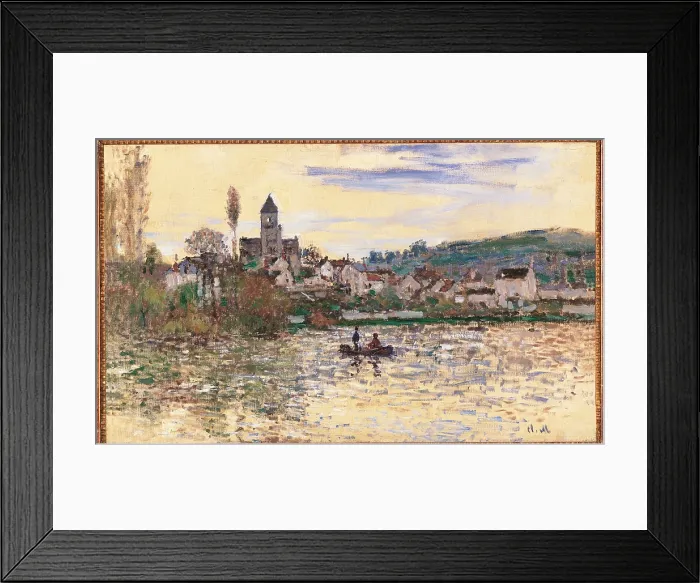 Framed Print : The Seine at Vtheuil, by Claude Monet, 1879 - 1880, 19th Century, oil on canvas, cm 43, 5 x 70, 5 - France, Ile de France, Paris, Muse dOrsay, RF1937-3. All