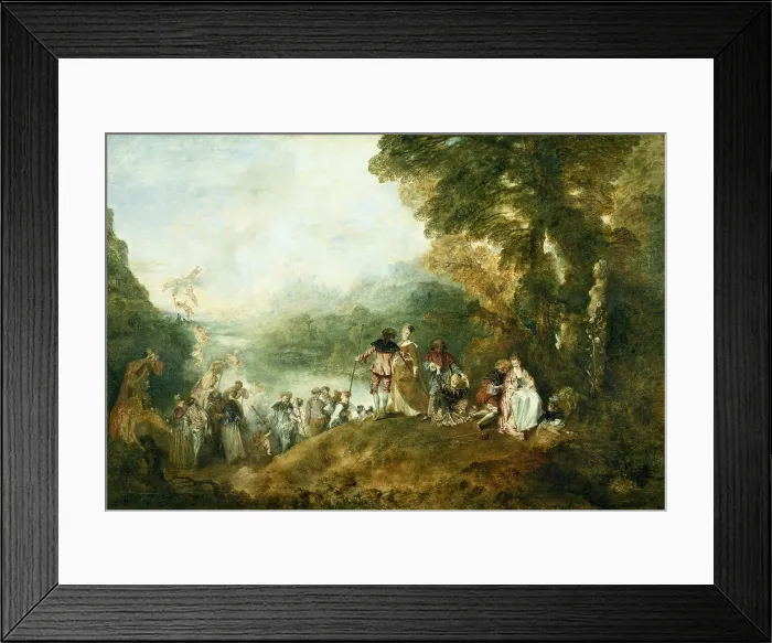 Framed Print : WATTEAU, Jean-Antoine (1684-1721). Embarkation for Cythera. ca. 1717. Rococo. Oil on canvas. FRANCE. Paris. Louvre Museum Framed Print : WATTEAU, Jean-Antoine (1684-1721). Embarkation for Cythera. ca. 1717. Rococo. Oil on canvas. FRANCE. Paris. Louvre Museum