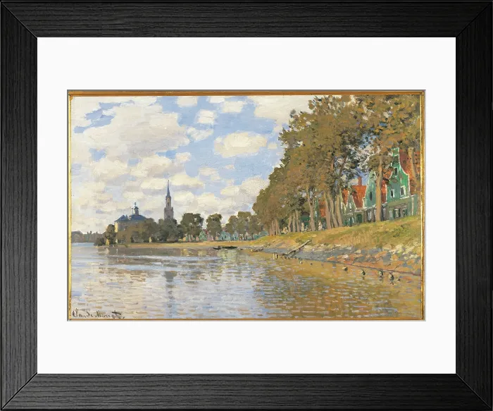 Framed Print : Zaandam (Holland), by Claude Monet, 1871, 19th Century, oil on canvas, cm 48 x 73 - France, Ile de France, Paris, Muse dOrsay, RF1673. All