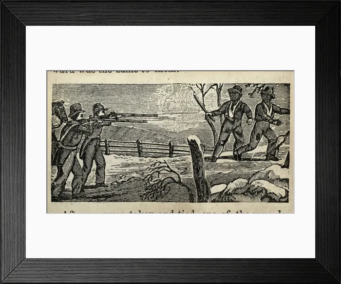 Framed Print : Fugitive slave Henry Bibb was captured along with a fellow Louisiana slave named Jack, and returned to their owner for $50 reward