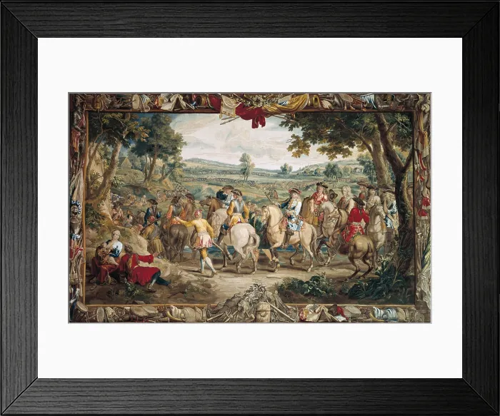 Framed Print : The March. 17th c. GERMANY. Munich. New Schleissheim Palace. Baroque art. Tapestry. - Paul Maeyaert / Iberfoto / Everett Collection (517292)**US SALES ONLY**