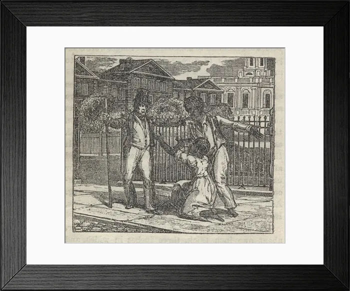 Framed Print : Slave Henry Bibb was assigned find a new owner who would purchase him along with his wife and daughter. Deacon Francis Whitfield agreed, paying $2200