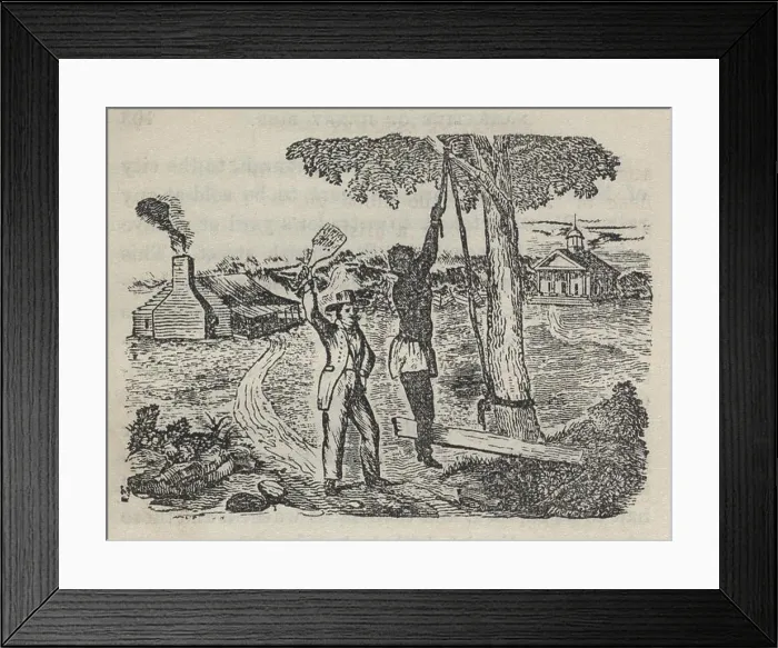 Framed Print : The most common slave punishments were the whip and the paddle Framed Print : The most common slave punishments were the whip and the paddle