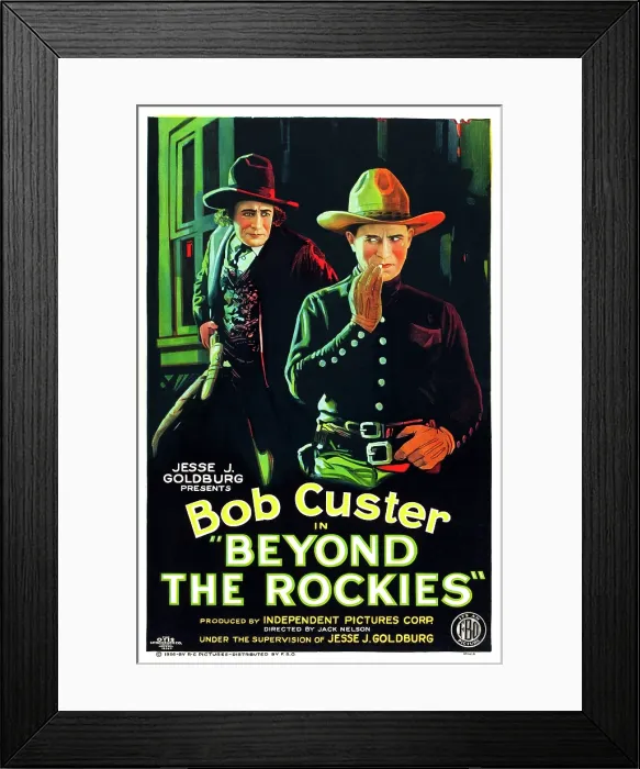 Framed Print : BEYOND THE ROCKIES, US poster art, Bob Custer, (right), 1926 Framed Print : BEYOND THE ROCKIES, US poster art, Bob Custer, (right), 1926