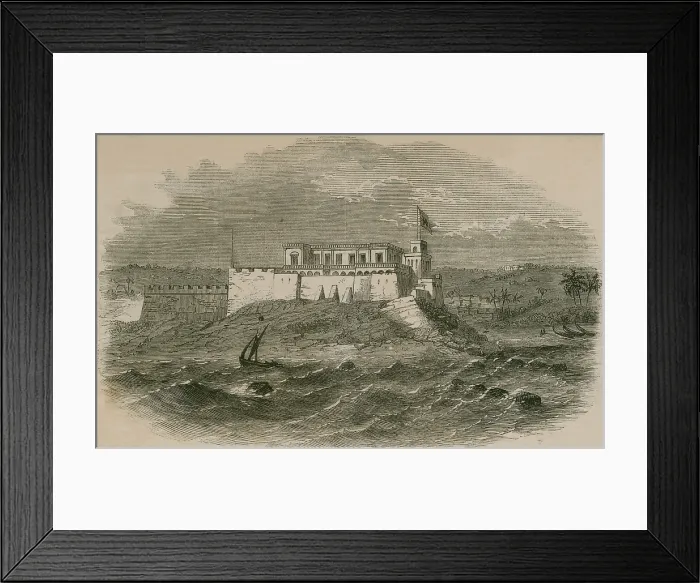 Framed Print : Christianborg Castle, On the Gold Coast (now Ghana) in 1859