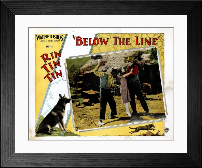 Framed Print : BELOW THE LINE, Rin Tin Tin, June Marlowe, (center), 1925