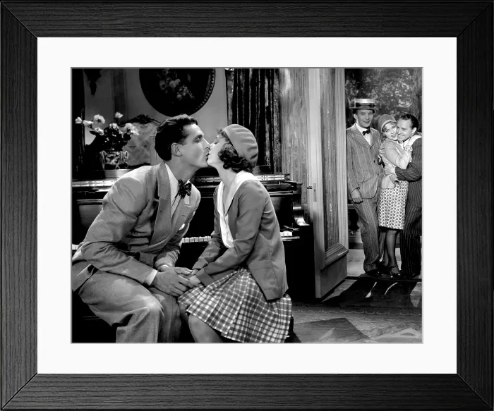 Framed Print : SUNNYSIDE UP, from left, Charles Farrell, Janet Gaynor, El Brendel, Marjorie White, Frank Richardson, 1929