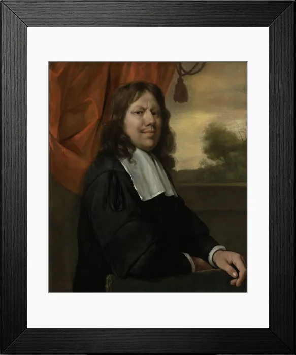Framed Print : Self-portrait, by Jan Steen, c. 1670, Dutch painting, oil on canvas. Steen was one of the most popular and successful Dutch painters of the 19th century
