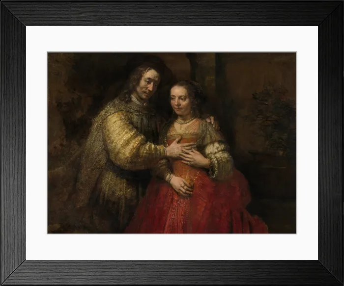 Framed Print : The Jewish Bride, by Rembrandt van Rijn, c. 1665-69, Dutch painting, oil on canvas
