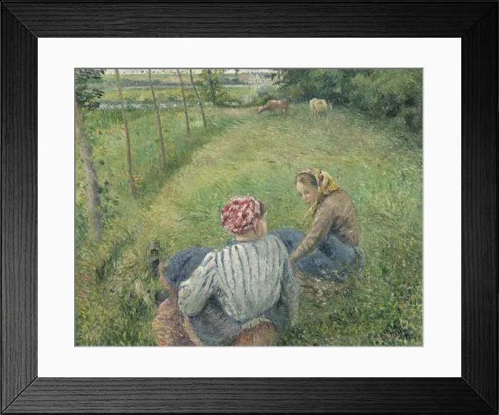 Framed Print : Young Peasant Girls Resting in the Fields near Pontoise, by Camille Pissarro, 1882, French impressionist painting, oil on canvas Framed Print : Young Peasant Girls Resting in the Fields near Pontoise, by Camille Pissarro, 1882, French impressionist painting, oil on canvas