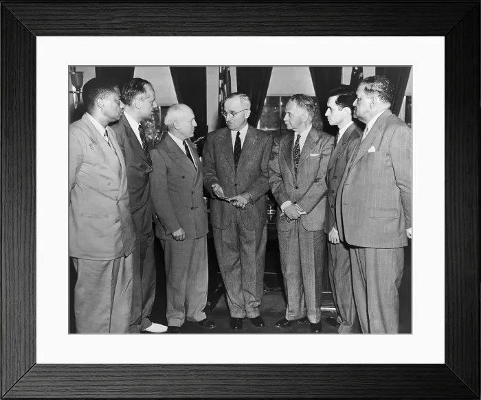 Framed Print : President Truman with members of the National Emergency Against Mob Violence. Sept. 19, 1946