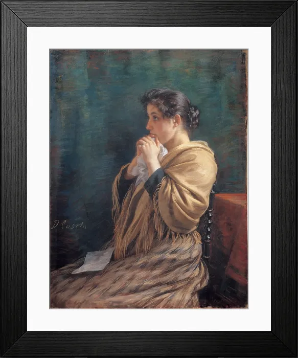 Framed Print : Cosola Demetrio, Unexpected Troubles / Grieves / Sorrows, 1895 - 1895, 19th Century, pastel, private collection (156013) Everett CollectionMondadori Portfolio**US SALES ONLY**