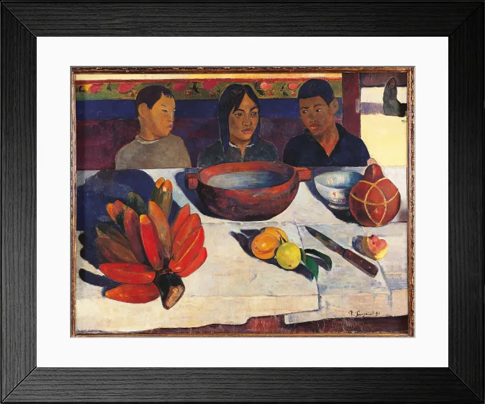 Framed Print : The Meal, Bananas, by Paul Gauguin, 1891, 19th Century, oil on canvas, cm 73 x 92 - France, Ile de France, Paris, Muse dOrsay. All