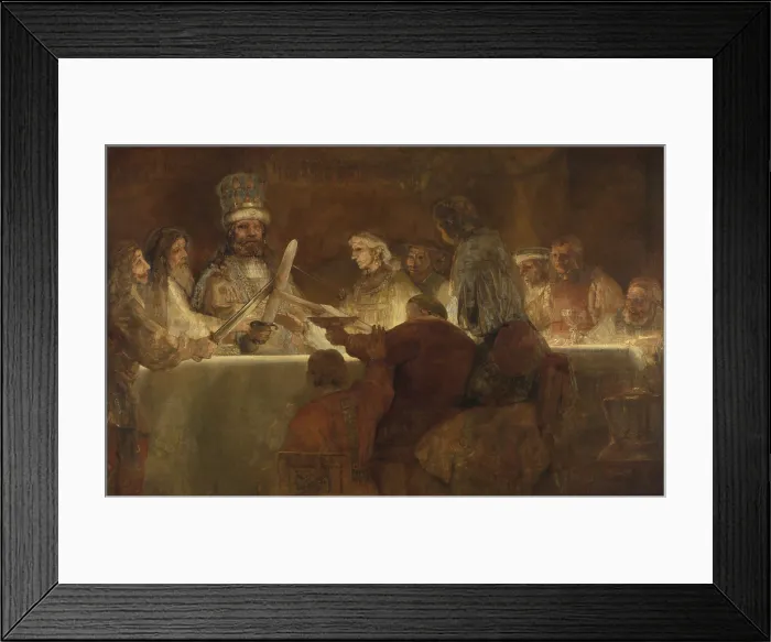 Framed Print : The Conspiracy of the Batavians under Claudius Civilis, by Rembrandt, 1661-62, Dutch oil painting Framed Print : The Conspiracy of the Batavians under Claudius Civilis, by Rembrandt, 1661-62, Dutch oil painting
