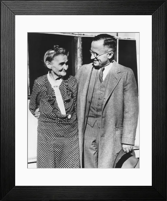 Framed Print : Senator Harry Truman with 92 year old mother in July 1944. She lived another three years and saw her son become President. - (BSLOC_2014_15_5) Framed Print : Senator Harry Truman with 92 year old mother in July 1944. She lived another three years and saw her son become President. - (BSLOC_2014_15_5)