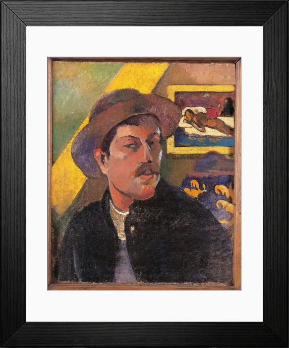 Framed Print : Self portrait, by Paul Gauguin, 1893 - 1894, 19th Century, oil on canvas, cm 46 x 38 - France, Ile de France, Paris, Muse dOrsay, RF1966-7. All
