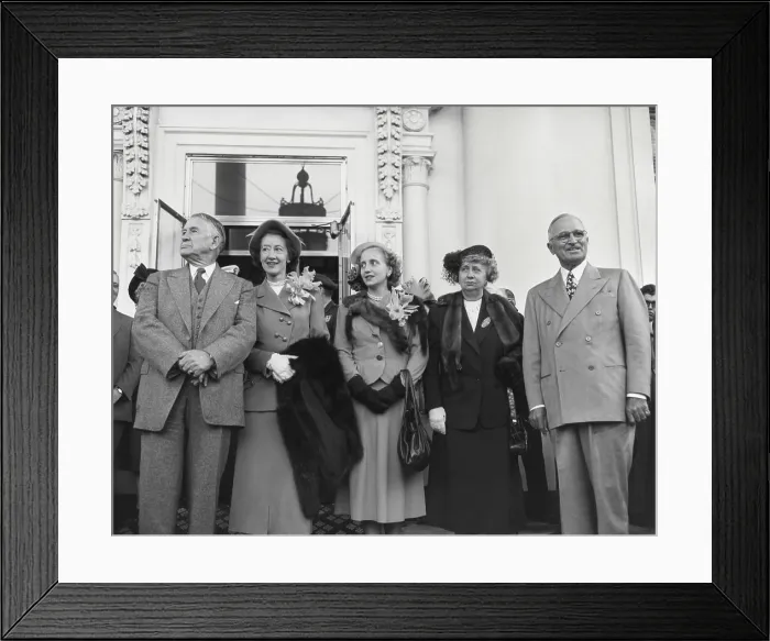 Framed Print : President Truman and VP-elect Barkley at the White House after 1948 election