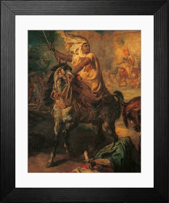 Framed Print : Rider Fight between Arab Tribe Princes, by Thodore Chassriau, 1852, 19th Century, oil on canvas, cm 91 x 118 - France, Ile de France, Paris, Muse dOrsay. Detail Framed Print : Rider Fight between Arab Tribe Princes, by Thodore Chassriau, 1852, 19th Century, oil on canvas, cm 91 x 118 - France, Ile de France, Paris, Muse dOrsay. Detail