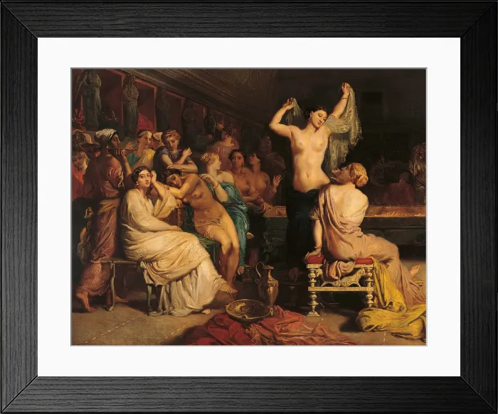 Framed Print : Tepidarium, by Thodore Chassriau, 1853, 19th Century, oil on canvas, cm 171 x 258 - France, Ile de France, Paris, Muse dOrsay. Detail Framed Print : Tepidarium, by Thodore Chassriau, 1853, 19th Century, oil on canvas, cm 171 x 258 - France, Ile de France, Paris, Muse dOrsay. Detail