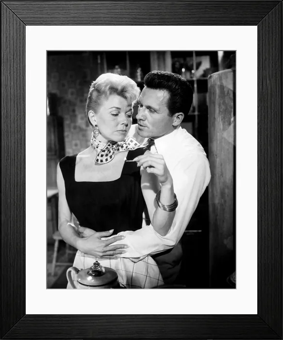 Framed Print : THE PAJAMA GAME, from left, Doris Day, John Raitt, 1957