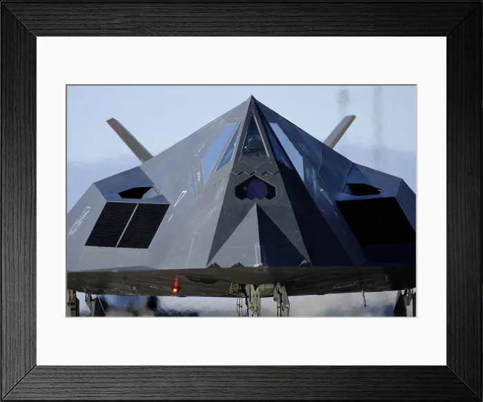 Framed Print : F-117 Nighthawk taxis on the runway before its flight at Holloman Air Force Base New Mexico. Oct. 27 2007. (BSLOC_2011_12_229) Framed Print : F-117 Nighthawk taxis on the runway before its flight at Holloman Air Force Base New Mexico. Oct. 27 2007. (BSLOC_2011_12_229)