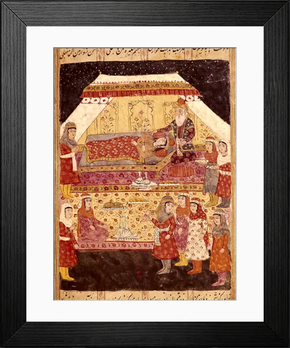 Framed Print : Shahnameh. The Book of Kings. 16th c. Scene depicting a harem. Miniature Painting. EGYPT. Cairo. National Library. - BeBa / Iberfoto / Everett Collection (518220)**US SALES ONLY** Framed Print : Shahnameh. The Book of Kings. 16th c. Scene depicting a harem. Miniature Painting. EGYPT. Cairo. National Library. - BeBa / Iberfoto / Everett Collection (518220)**US SALES ONLY**