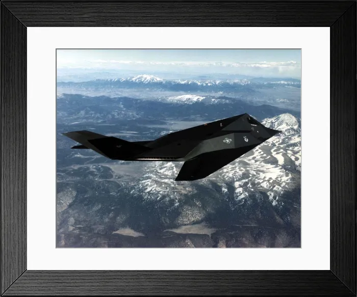 Framed Print : F-117A Nighthawk was the first operational aircraft designed to exploit low-observable stealth technology. Introduced in 1983 it remained top secret until 1988
