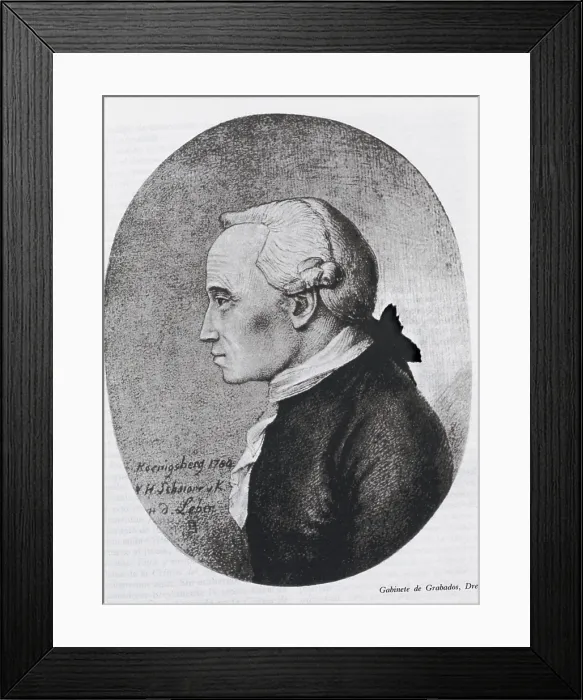 Framed Print : KANT, Emmanuel (1724-1804). German philosopher. Drawing by Schnoor (1760). Drawing. - Iberfoto / Everett Collection (518391)**US SALES ONLY**