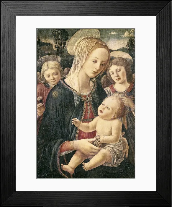 Framed Print : Lippi, Fra Filippino (1406-1469). Virgin and Child. 15th c. Renaissance art. Quattrocento. Oil on wood. SPAIN. Barcelona. National Art Museum of Catalonia. - P Framed Print : Lippi, Fra Filippino (1406-1469). Virgin and Child. 15th c. Renaissance art. Quattrocento. Oil on wood. SPAIN. Barcelona. National Art Museum of Catalonia. - P