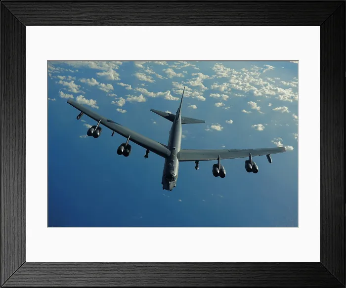 Framed Print : US Air Force B-52 flies a mission in support of Rim of the Pacific 2010 multinational exercises over the Pacific Ocean Framed Print : US Air Force B-52 flies a mission in support of Rim of the Pacific 2010 multinational exercises over the Pacific Ocean