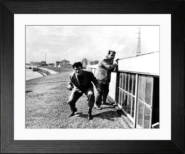 Framed Print : PANIC IN THE STREETS, Jack Palance, Zero Mostel, 1950. TM & Copyright (c) 20th Century Fox Film Corp. All rights reserved