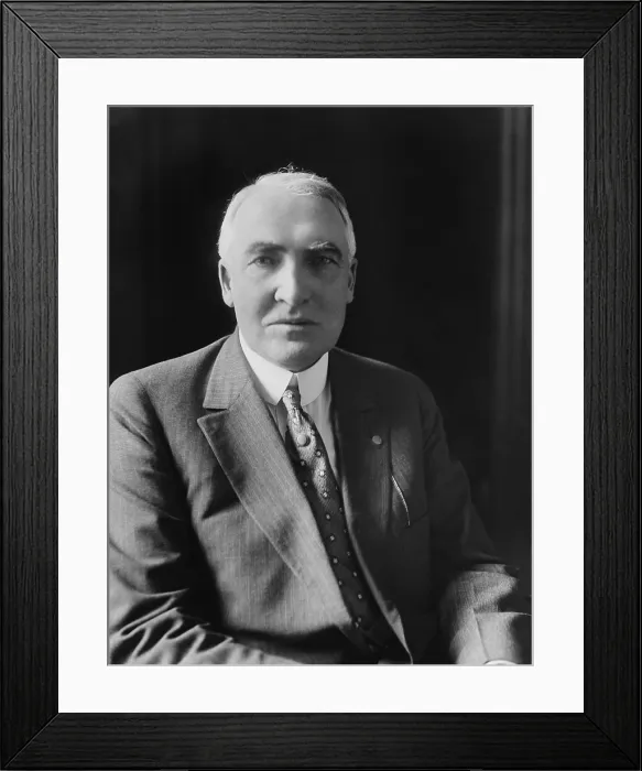Framed Print : Warren Harding, 29th President of the United States. Ca. 1921-23. (BSLOC_2015_15_4) Framed Print : Warren Harding, 29th President of the United States. Ca. 1921-23. (BSLOC_2015_15_4)