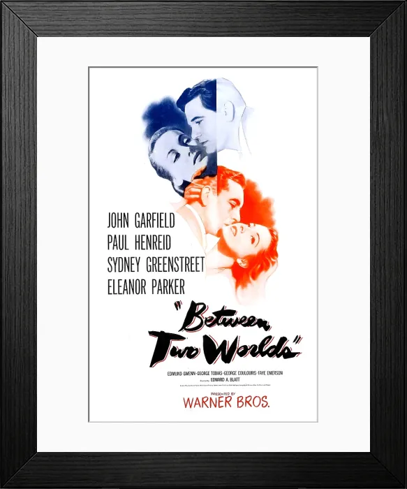 Framed Print : BETWEEN TWO WORLDS, US poster, Paul Henreid, Faye Emerson, John Garfield, Eleanor Parker, 1944