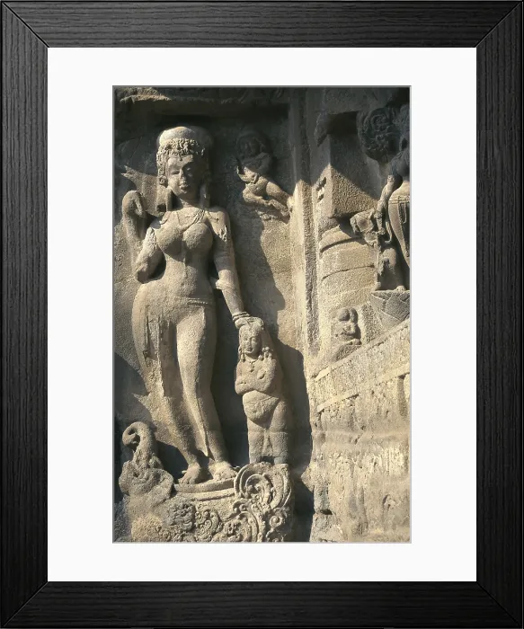 Framed Print : INDIA. Ellora. Ellora Caves. Ellora. Cave 21. Hindu Temple Rameshwar or Rameshvara, carved in the rock, 7-8th c Framed Print : INDIA. Ellora. Ellora Caves. Ellora. Cave 21. Hindu Temple Rameshwar or Rameshvara, carved in the rock, 7-8th c