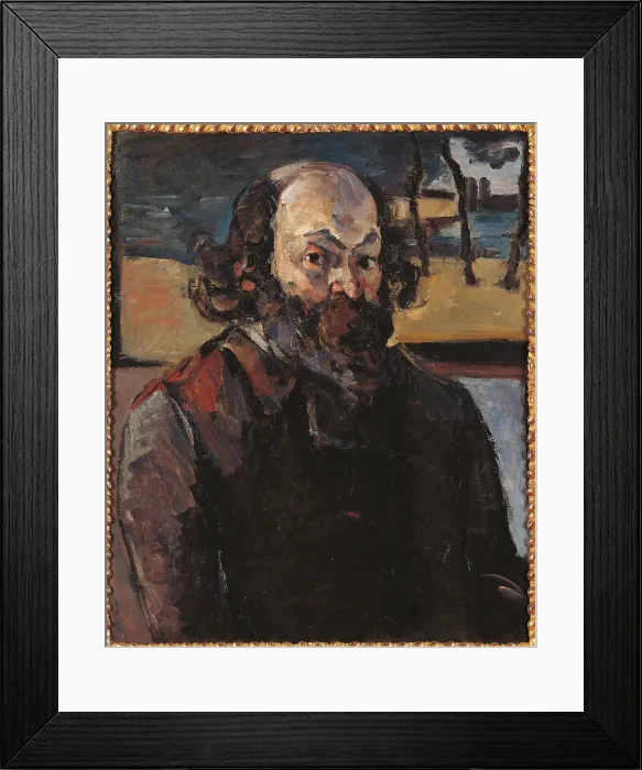 Framed Print : Self portrait, by Paul Czanne, 1873 - 1876, 19th Century, oil on canvas, cm 64 x 53 - France, Ile de France, Paris, Muse dOrsay, R.F.1947-29. All