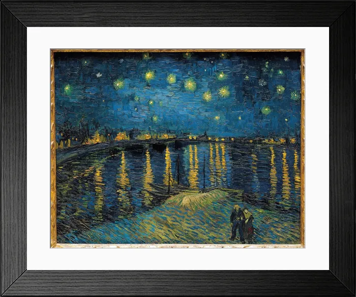 Framed Print : Starry Night, by Vincent Van Gogh, 1888, 19th Century, oil on canvas, cm 72, 5 x 92 - France, Ile de France, Paris, Muse dOrsay, RF1975-19. All