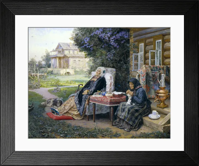 Framed Print : MAXIMOV, Vasili M. (1844-1911). Everything is in the past. 1889. Realism. Oil on canvas. RUSSIA. Moscow. Tretyakov Gallery. - Iberfoto / Everett Collection (526823)**US SALES ONLY**