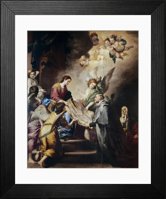 Framed Print : MURILLO, Bartolome Esteban (1617-1682). The descent of Virgin Mary. 1655-1660. Baroque art. Oil on canvas. SPAIN. Madrid. Prado Museum Framed Print : MURILLO, Bartolome Esteban (1617-1682). The descent of Virgin Mary. 1655-1660. Baroque art. Oil on canvas. SPAIN. Madrid. Prado Museum