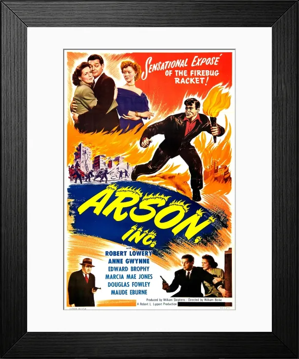 Framed Print : ARSON, INC. US poster, from left: Maude Eburne, Robert Lowery, Marcia Mae Jones, 1949 Framed Print : ARSON, INC. US poster, from left: Maude Eburne, Robert Lowery, Marcia Mae Jones, 1949