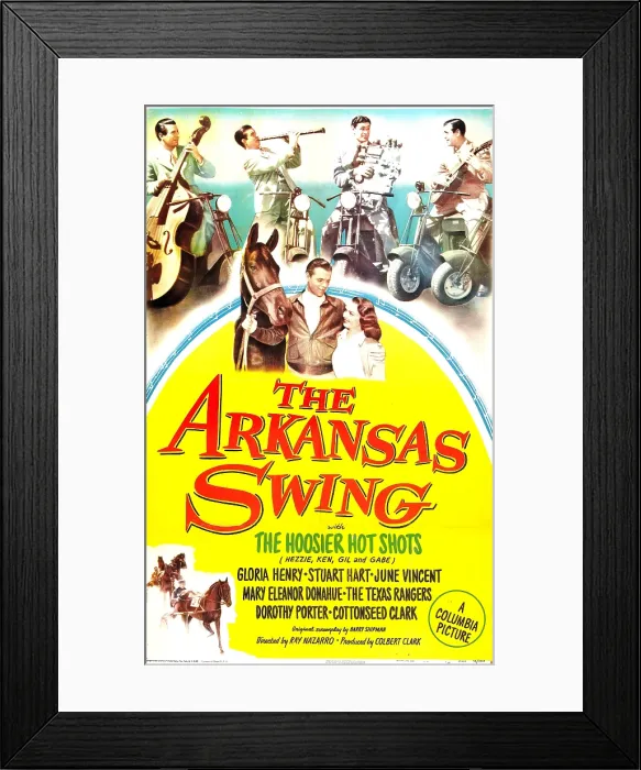 Framed Print : ARKANSAS SWING, US poster, Douglas Fowley, Gloria Henry (middle with horse), 1948