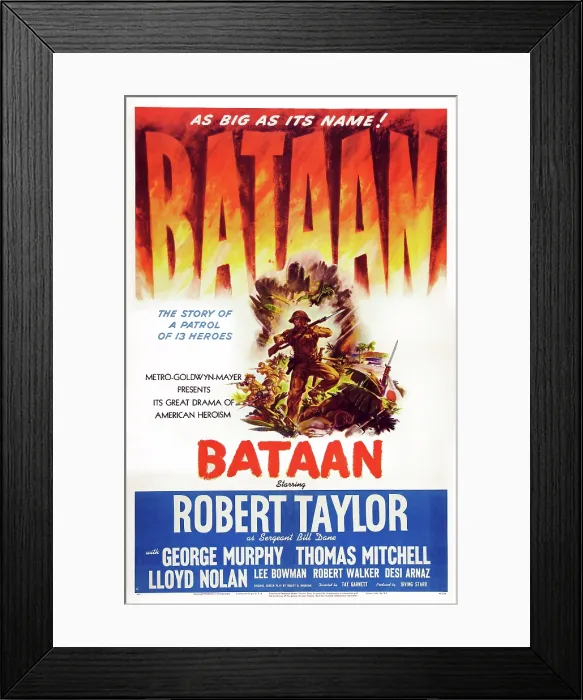 Framed Print : BATAAN, US poster art, 1943 Framed Print : BATAAN, US poster art, 1943