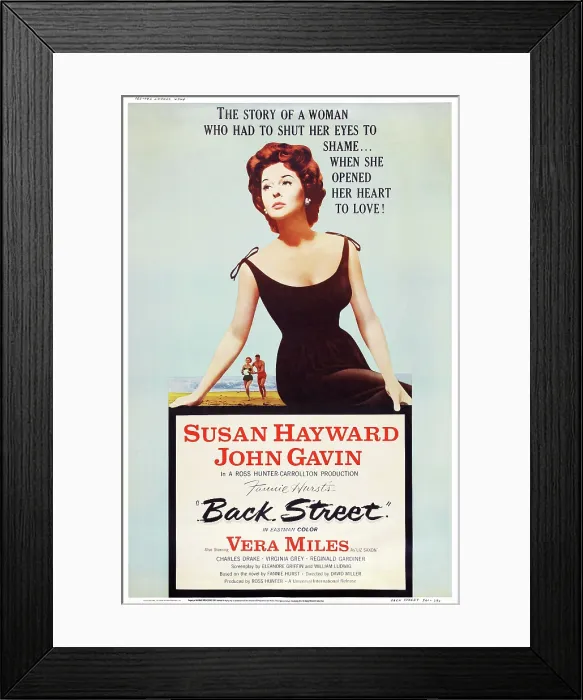Framed Print : BACK STREET, US poster, Susan Hayward, 1961 Framed Print : BACK STREET, US poster, Susan Hayward, 1961