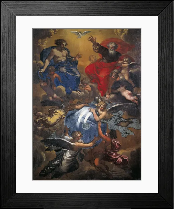 Framed Print : MARATTI or MARATTA, Carlo (1625-1713). The Trinity. Baroque art. Oil on canvas. ITALY. Rome. Galleria Nazionale d'Arte Antica (National Gallery of Ancient Art)