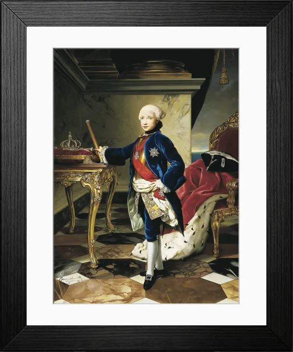 Framed Print : MENGS, Anton Raphael (1728-1779). Ferdinand IV, King of Naples. 1760. Portrait in 1760, at the age of nine. Neoclassicism. Oil on canvas. SPAIN. Madrid. Prado Museum