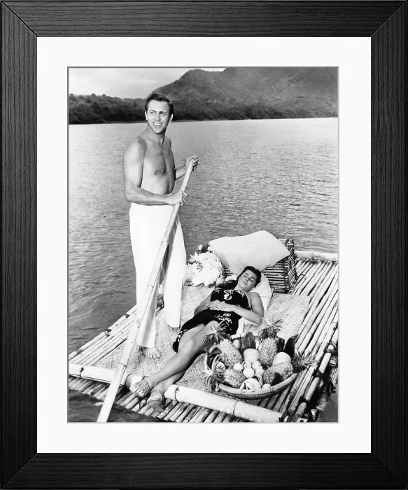 Framed Print : PAGAN LOVE SONG, from left: Howard Keel, Esther Williams, 1950