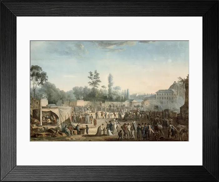 Framed Print : NAUDET, Thomas Charles (1778-1810). View of the Tuileries from Place de La Revolution. 1799. Fresco. FRANCE. Paris. Musee Carnavalet (Carnavalet Museum)