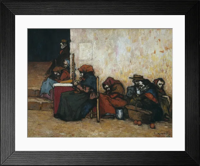Framed Print : NONELL i MONTURIOL, Isidre (1873-1911). Poors Waiting for Soup. 1899. Postmodern art. Oil on canvas. SPAIN. Monistrol de Montserrat. Museum of Montserrat Framed Print : NONELL i MONTURIOL, Isidre (1873-1911). Poors Waiting for Soup. 1899. Postmodern art. Oil on canvas. SPAIN. Monistrol de Montserrat. Museum of Montserrat