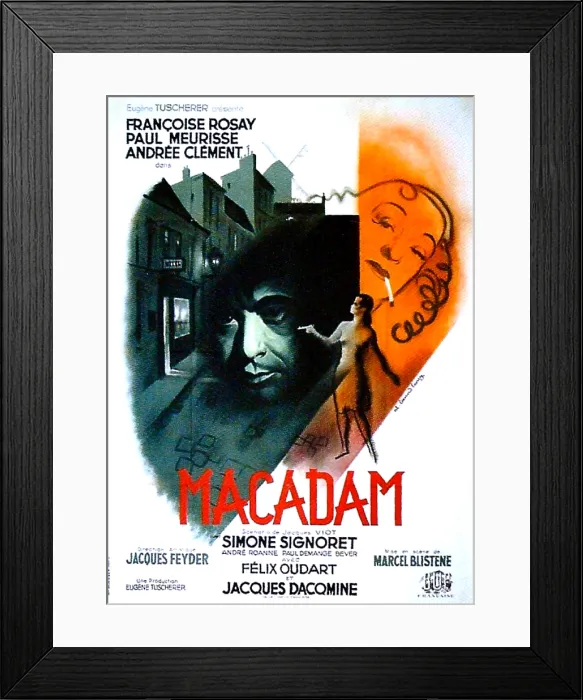 Framed Print : BACK STREETS OF PARIS, (aka MACADAM), French poster, from left: Paul Meurisse, Francoise Rosay, 1946